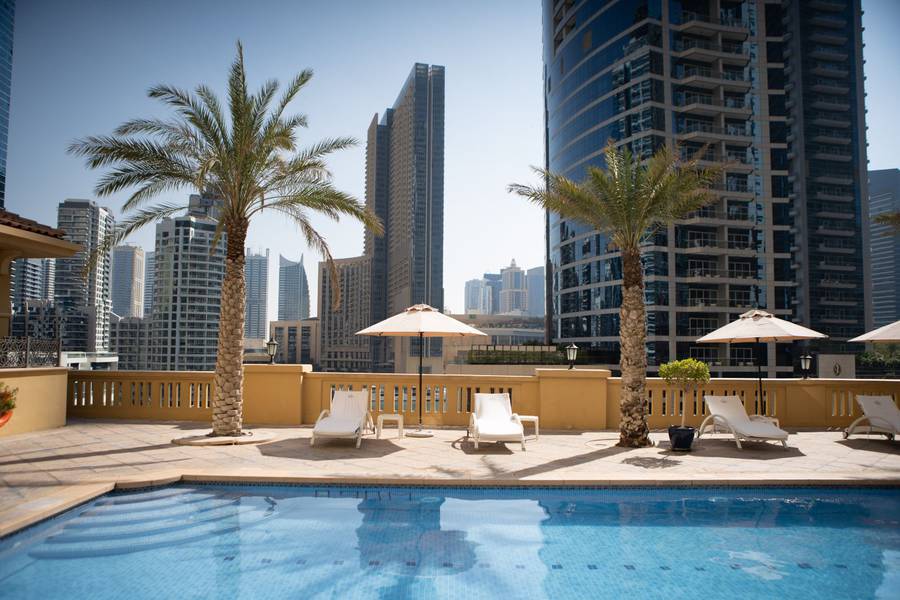 حمام سباحة شقق سها الفندقية en دبي
