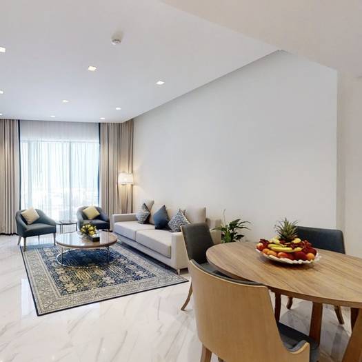 شقة ديلوكس من غرفتي نوم (سرير مزدوج كبير + سرير منفصل) شقق سها مينا راشد الفندقية دبي