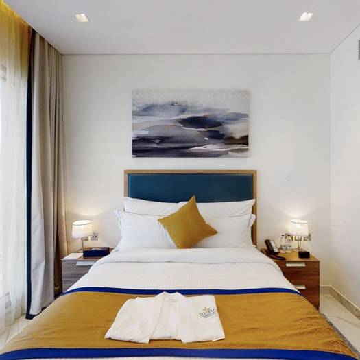 شقة بغرفة نوم واحدة ديلوكس بحجم كينج شقق سها مينا راشد الفندقية دبي