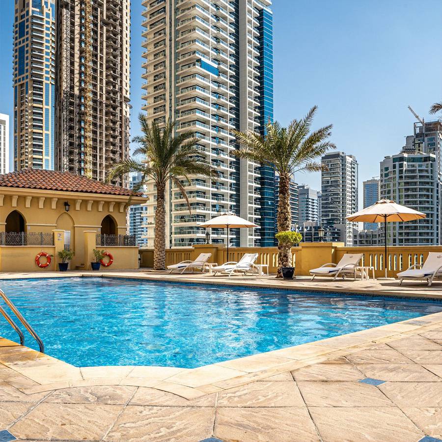 حمام سباحة شقق سها الفندقية en دبي
