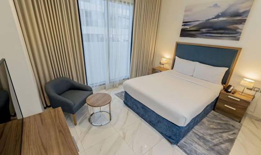 شقة بغرفة نوم واحدة ديلوكس كوين شقق سها مينا راشد الفندقية دبي