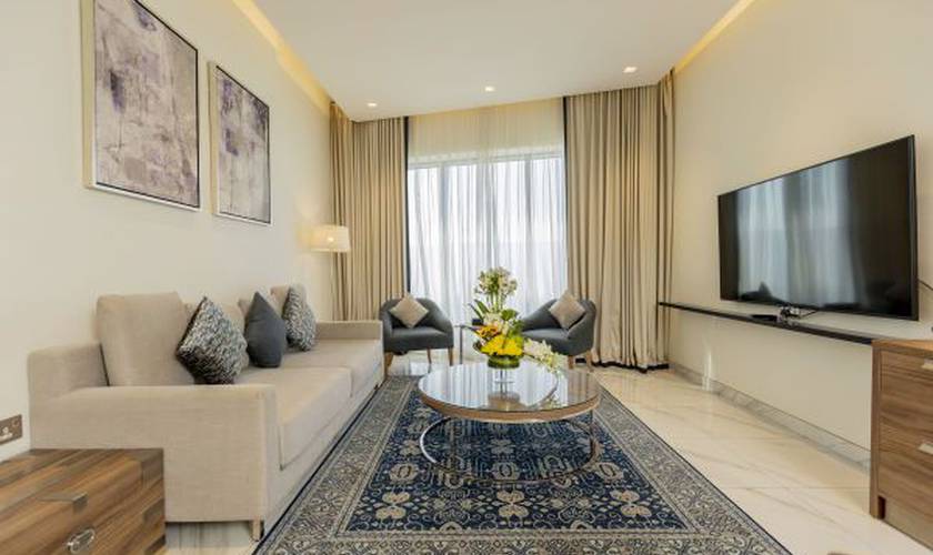شقة ديلوكس من غرفتي نوم (سرير مزدوج كبير + سرير مزدوج) شقق سها مينا راشد الفندقية دبي