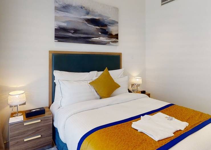 شقة بغرفة نوم واحدة ديلوكس بحجم كينج شقق سها مينا راشد الفندقية دبي