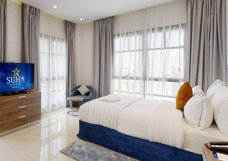 One bedroom city view apartment شقق سها كريك الفندقية دبي