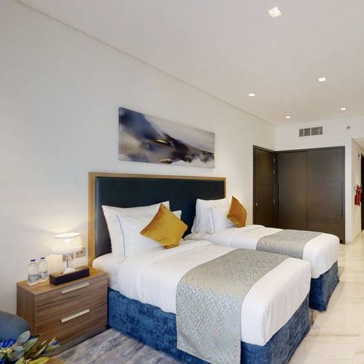 شقة استوديو قياسية شقق سها مينا راشد الفندقية دبي