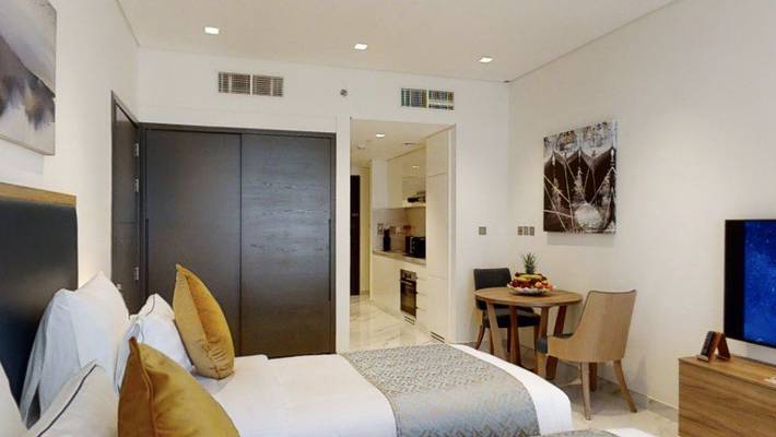 شقة استوديو قياسية شقق سها مينا راشد الفندقية دبي