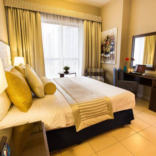 شقة ديلوكس بغرفتي نوم شقق سها الفندقية دبي